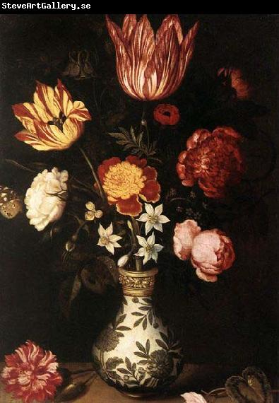 Ambrosius Bosschaert Still Life with Flowers in a Wan-Li vase.